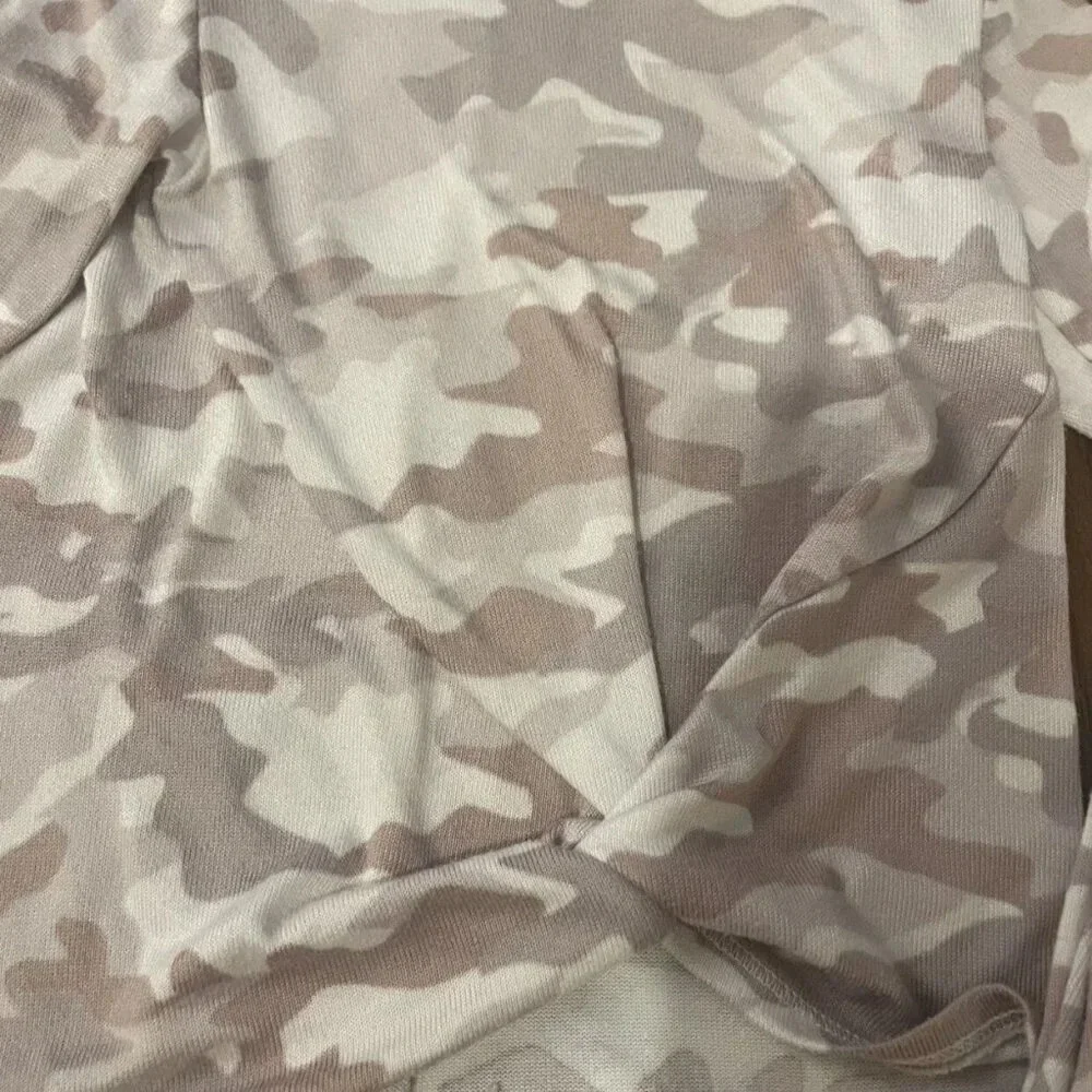 3T 90 Degree Pink Camouflage Matching Set, Athleisure, Long Sleeve, Lightweight